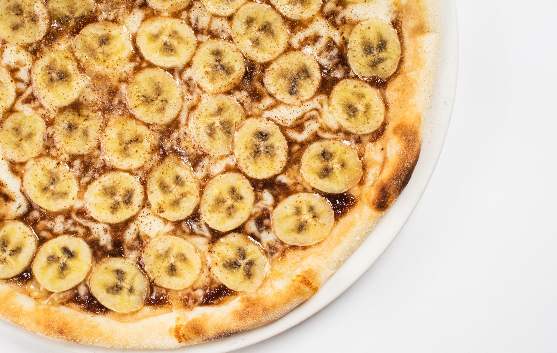 foto da receita Pizza de banana com chocolate