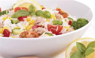 foto da receita Salada de arroz com vegetais