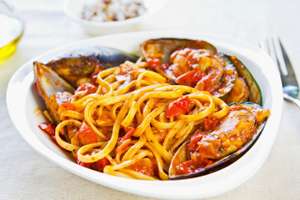 foto da receita Macarrão espaguete com frutos do mar