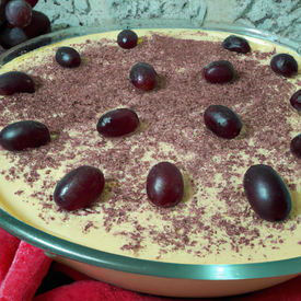 sobremesa de chocolate com uva