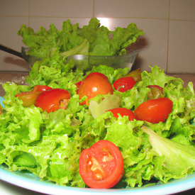 Salada de Alface e Tomate