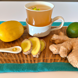 Chá de limão e gengibre