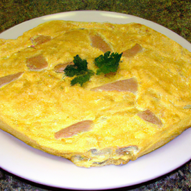 omelete com atum e mussarela