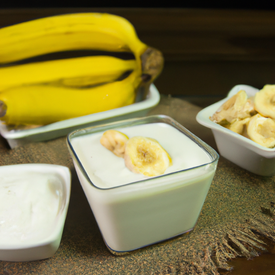 vitamina de iogurte natural com banana prata