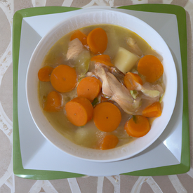 sopa de madioquinha frango e cenoura