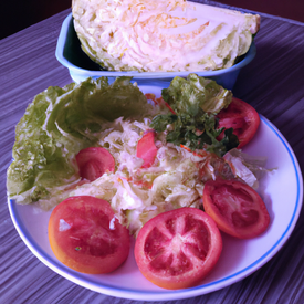 Salada Repolho e tomate