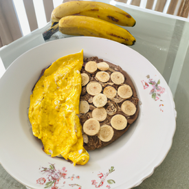 Omelete de Claras com Banana e Aveia