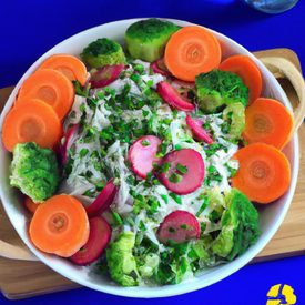salada de legumes com trigo