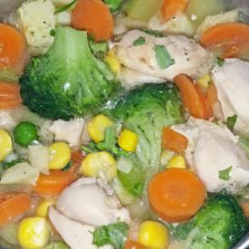 Ensopado de legumes e frango