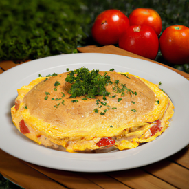 omelete com queijo mussarela