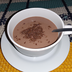 Chocolate quente de microondas