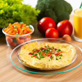 omelete com legumes