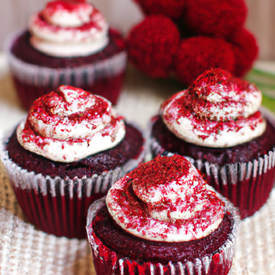 Cupcake Red Velvet (de beterraba)