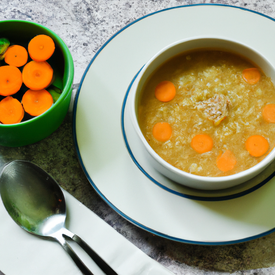 sopa de cenoura com arroz integral