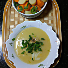 sopa de mandioquinha com soja