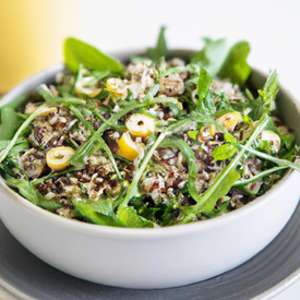 Salada de Quinoa com rúcula