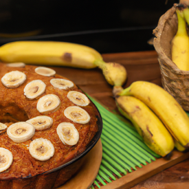 bolo de banana com farinha de rosca