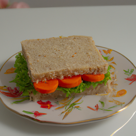 Sanduíche com cenoura