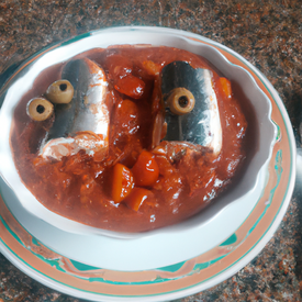 Molho de tomate com sardinha