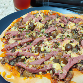 Pizza Siciliana Recheada de Linguiça de Frango