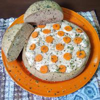 foto da receita Pão sírio com patê de ricota e cenoura