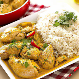 Arroz de galinha com curry