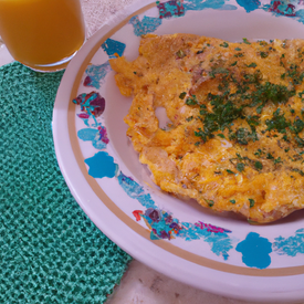 Omelete de cenoura ralada