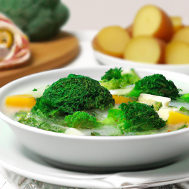 Sopa de Mandioca e Brócolis