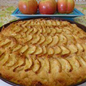 Torta de maçã com coco
