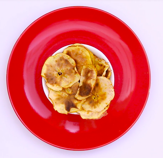 foto da receita Chips de maçã no micro-ondas