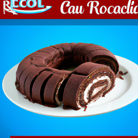 ROCAMBOLE DE CHOCOLATE COM CHANTILLY E CHOCOLATE