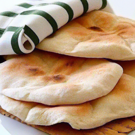 pão sirio,  pita, árabe