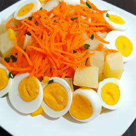 Salada de Cenoura Batata e Ovo