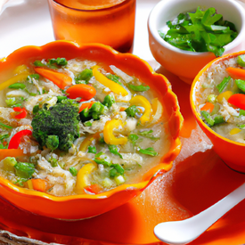 Sopa de legumes com arroz