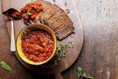 foto da receita Carne de panela com molho de tomate rústico 