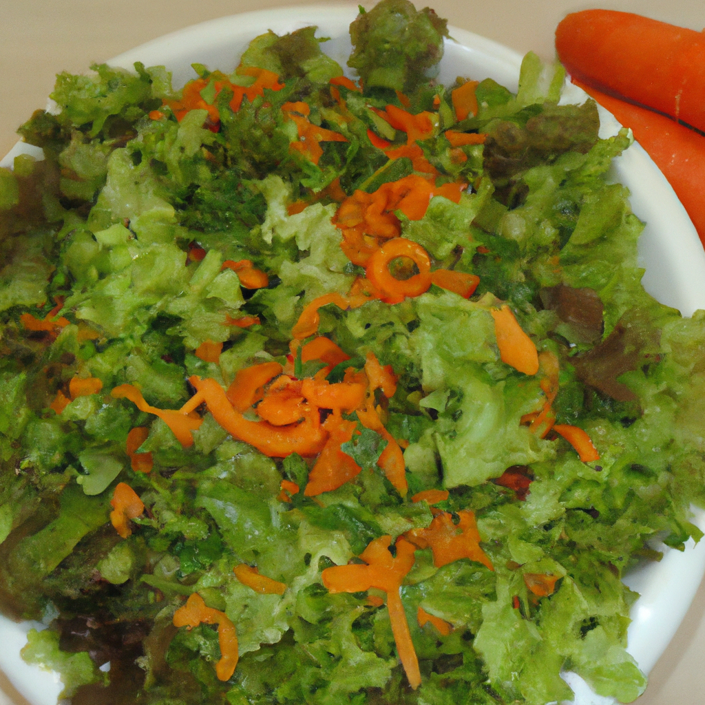 foto da receita Salada de alface,   rúcula e cenoura ralada