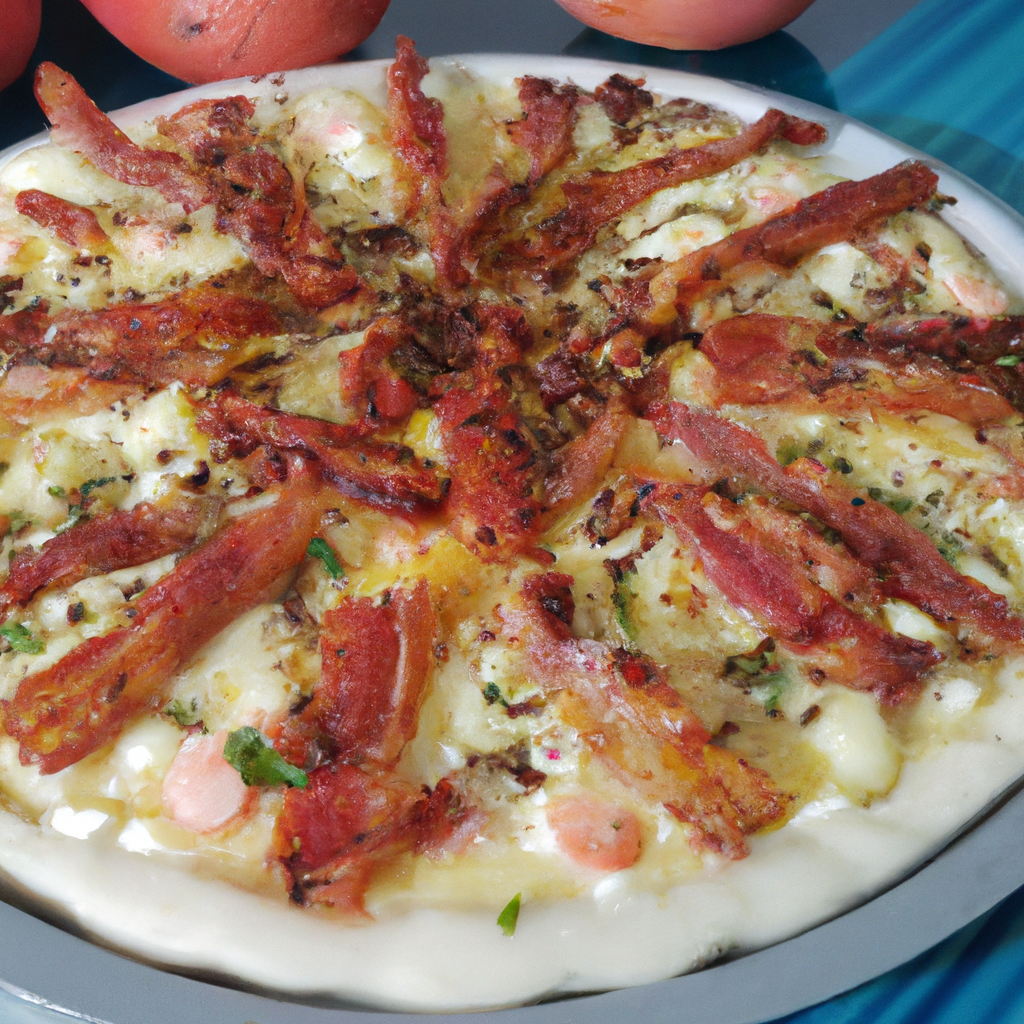 foto da receita Pizza de frango com bacon e mussarela