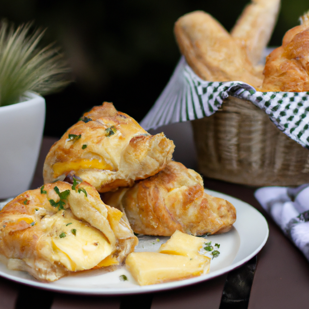 foto da receita Croissant de queijo branco com requeijão